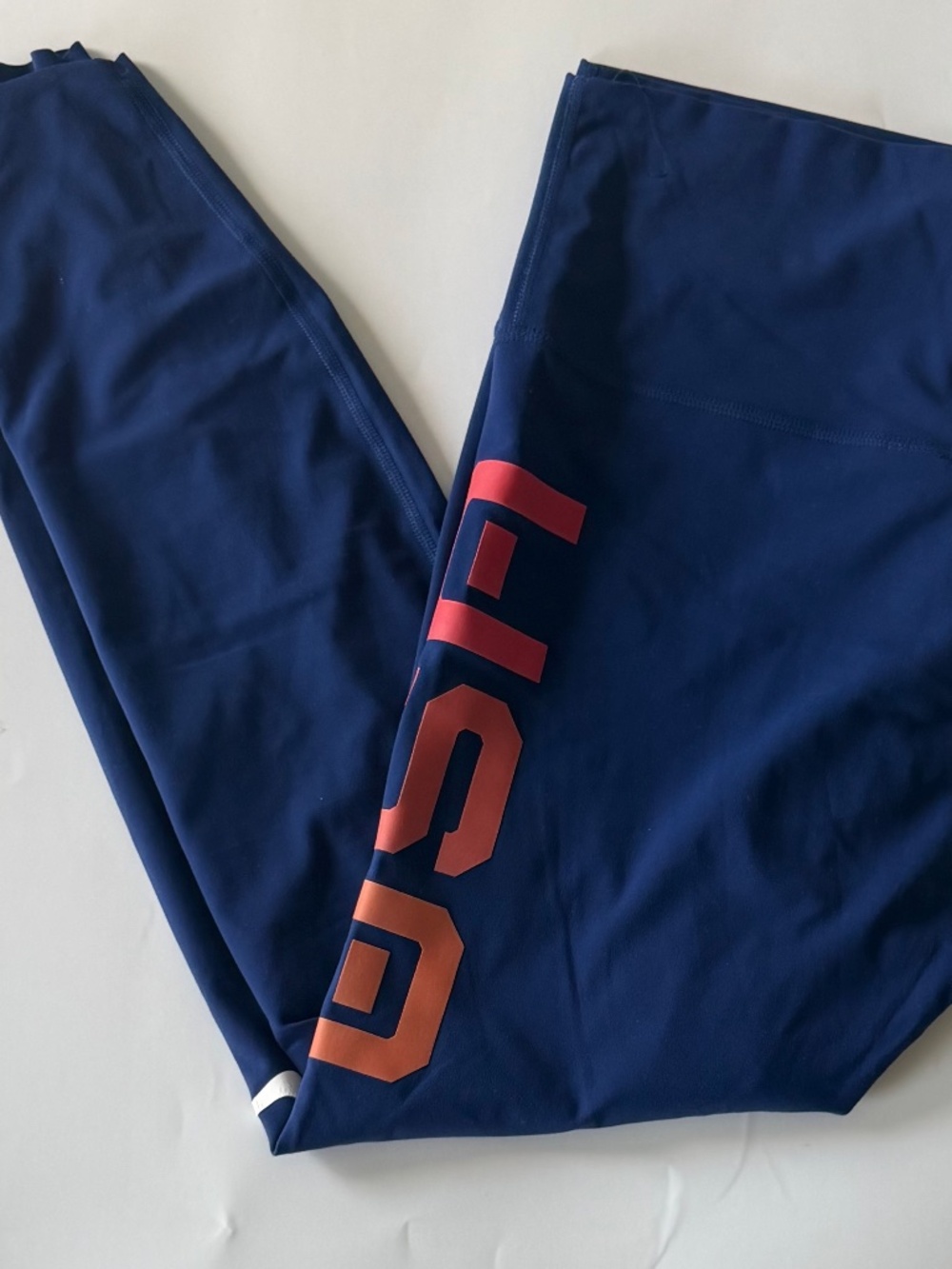 Nike Yoga Women's Navy Blue Team USA Leggings EUC Size XL